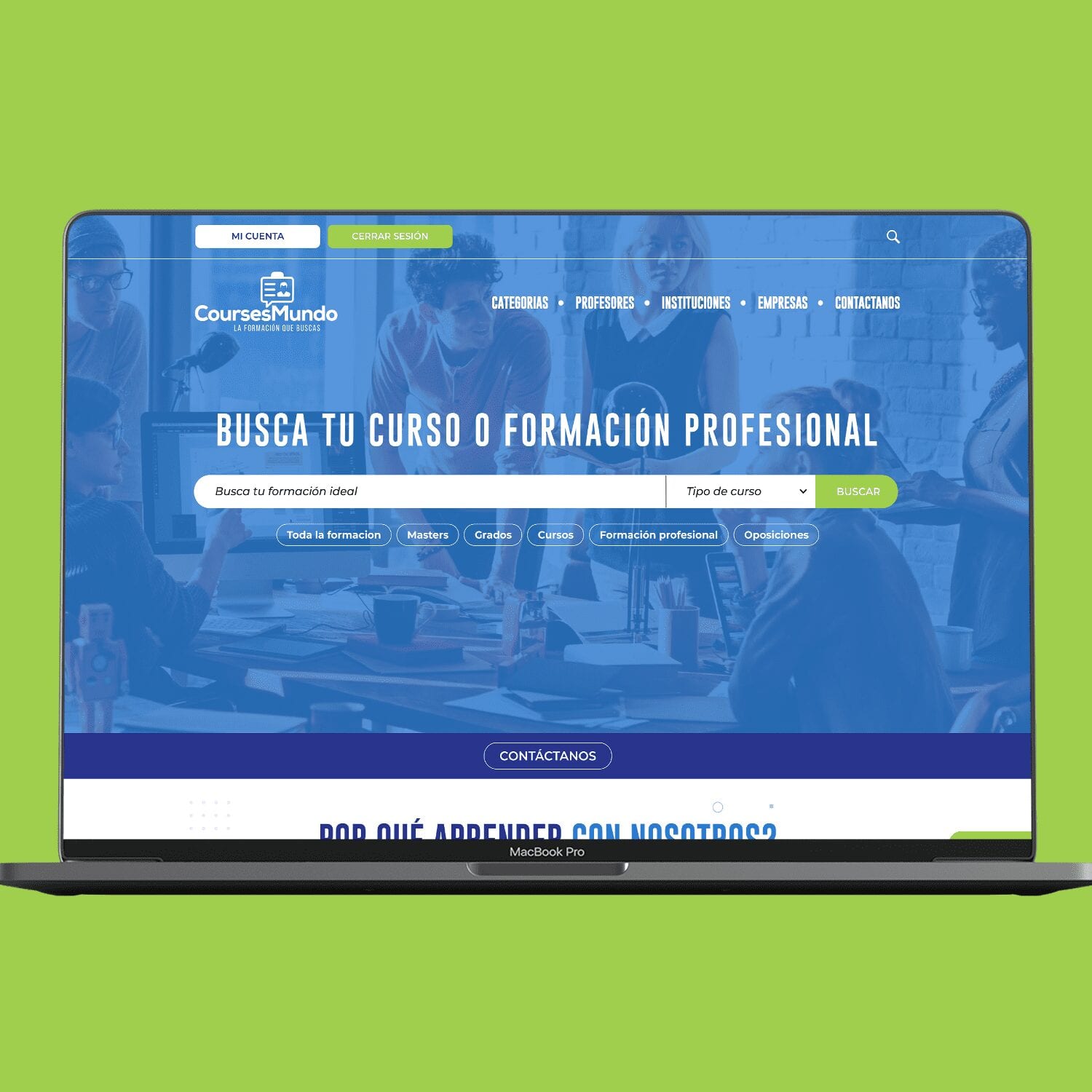 Visual record of Courses Mundo Global Directory